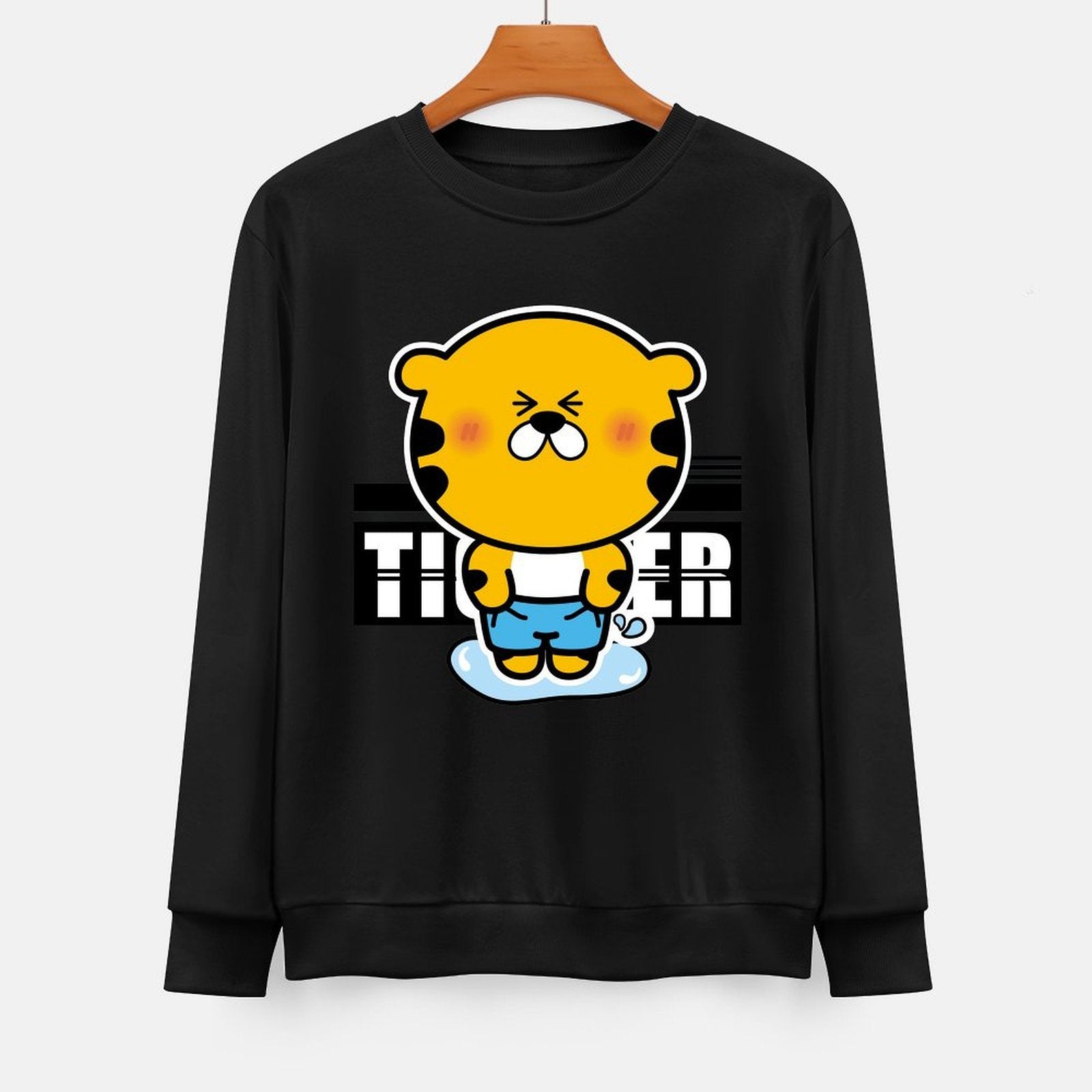 Front Patterned Long Sleeve TopHigh-Quality Sharp